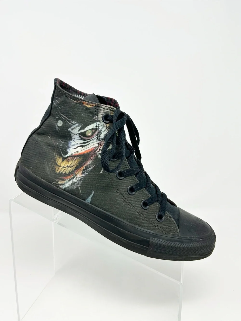 Converse Chuck Taylor All Star Hi Sneakers Unisex Black DC Comics Joker Size 7